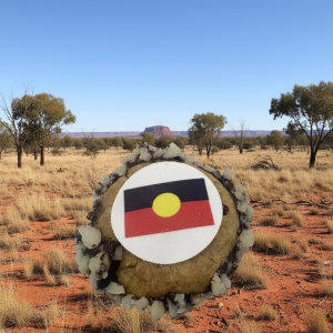 Aussie Rocks - Aboriginal Flag (10)